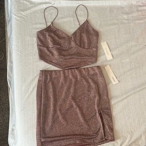 Glittery Two piece set never one brand new!